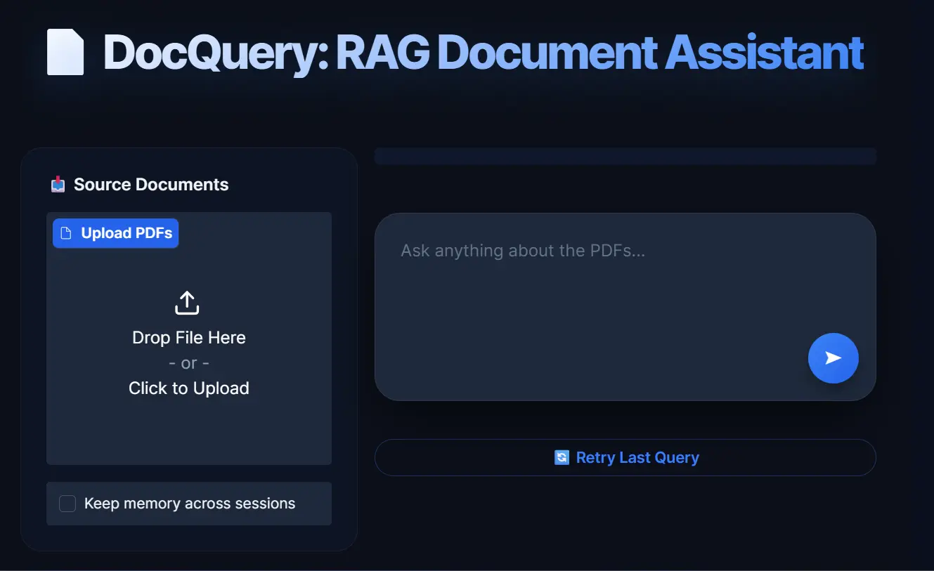 DocQuery interface screenshot